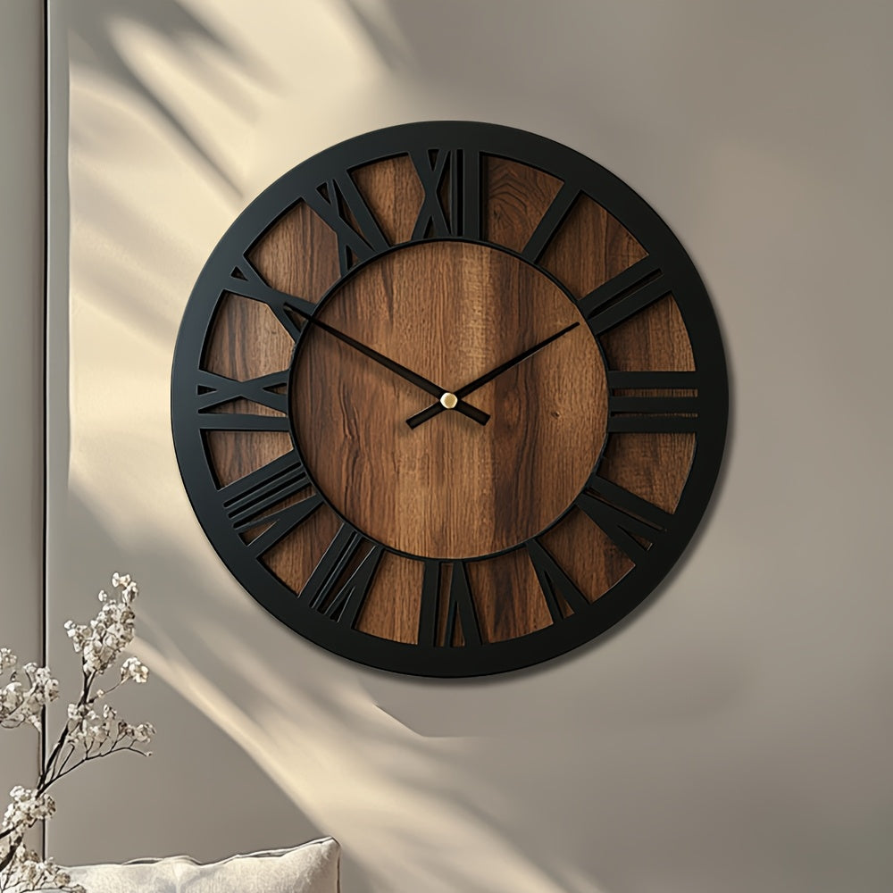 Kunstnerisk Stille Trævægur Vintage Stil - Euroselle