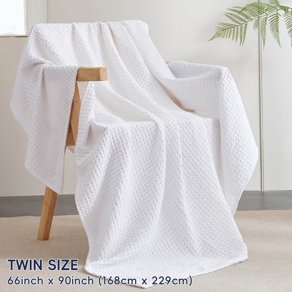 Lightweight Waffle Throw Blanket for Cozy All-Season Comfort - Euroselle