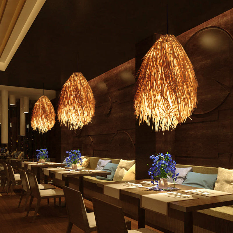KiriWeave | Rattan Pendant Lamp in Asian Style