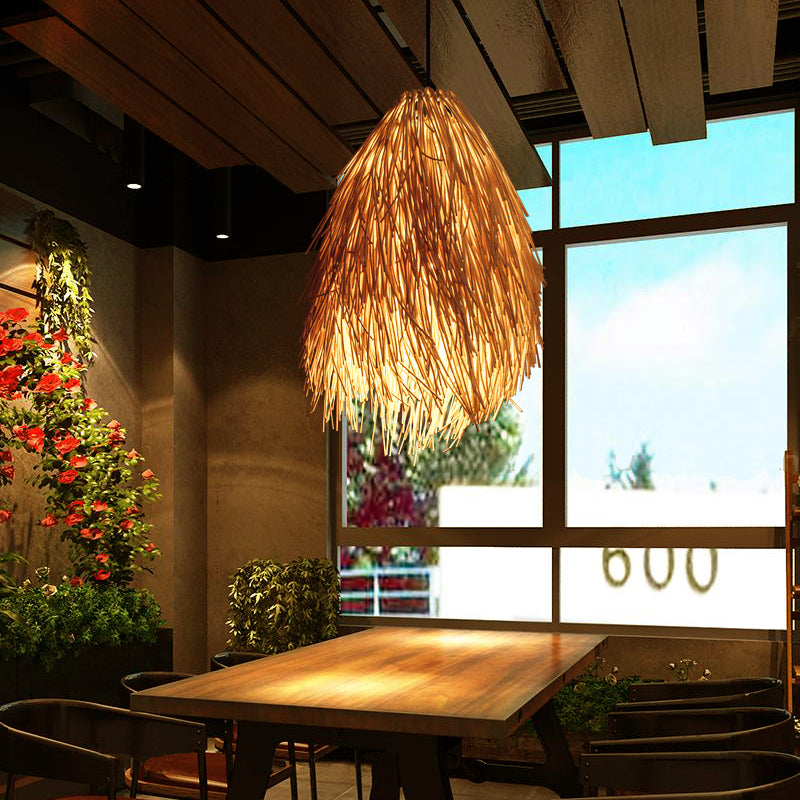 KiriWeave | Rattan Pendant Lamp in Asian Style