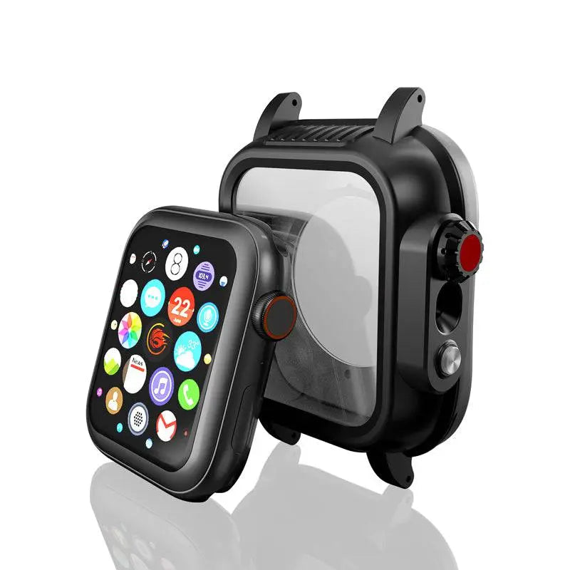 Silikonerem og etui til Apple Watch 42/44 mm Series 6/5/4/SE
