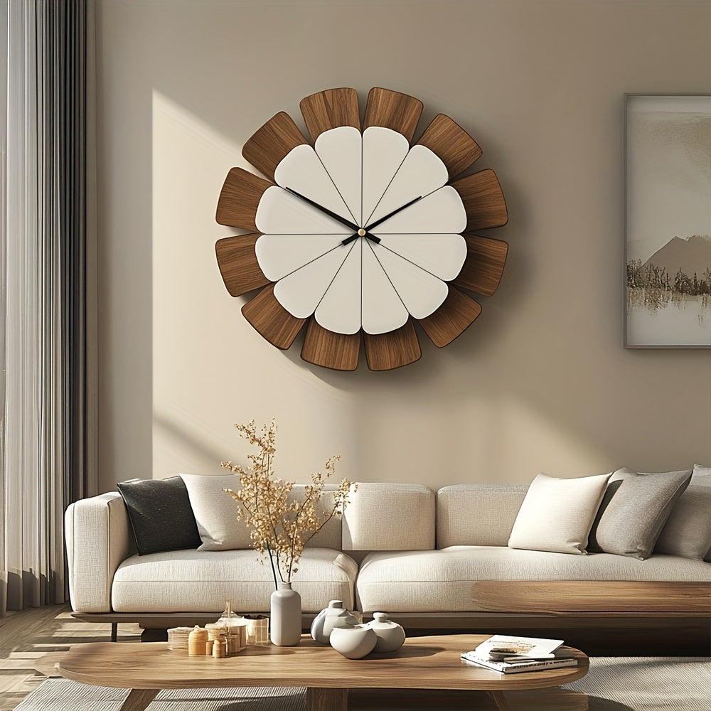 Decorative Silent Wooden Wall Clock - Euroselle
