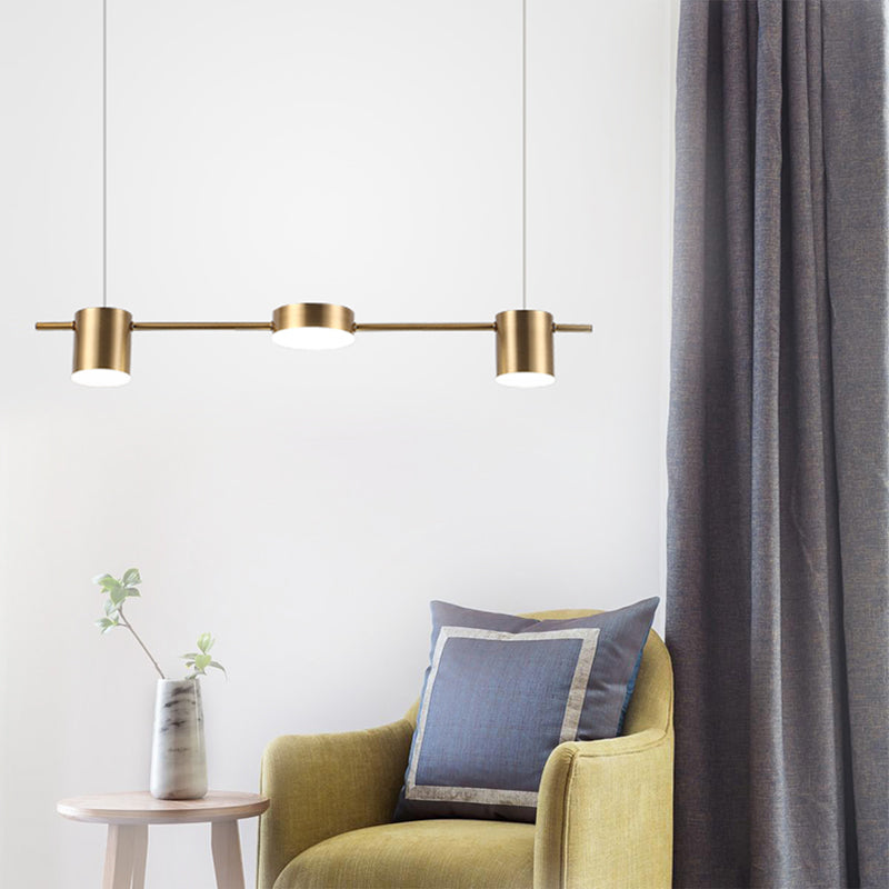 Astra Drum Aluminum Pendant Lamp 3 or 5 Light Black Gold Ceiling Light Warm White