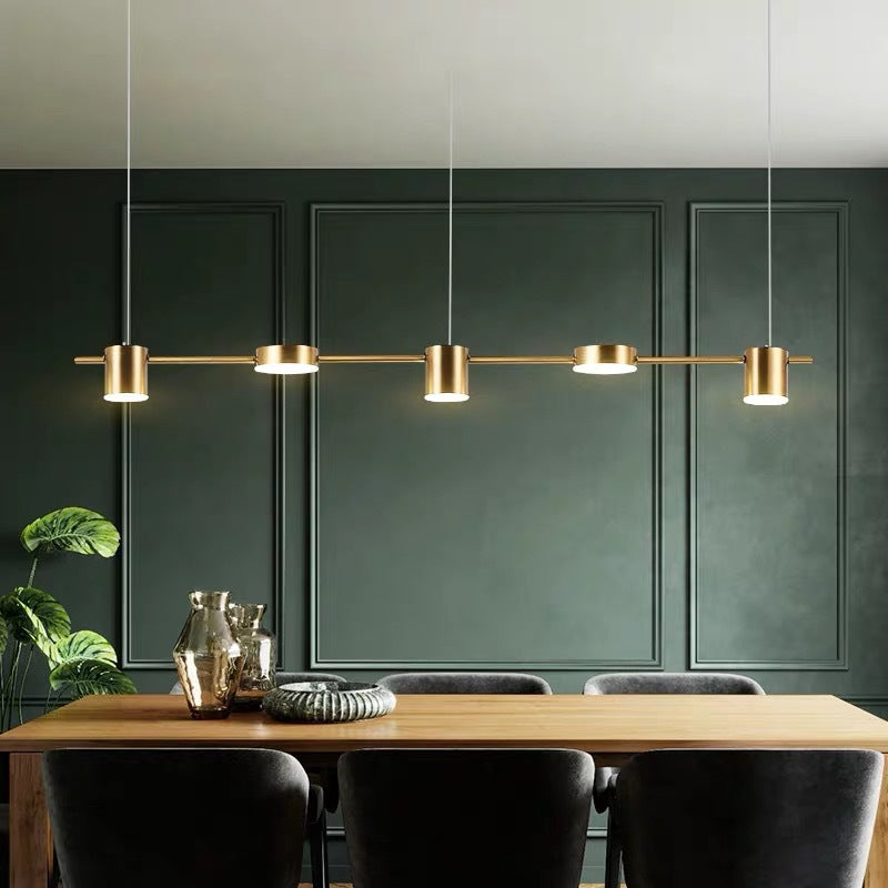 Astra Drum Aluminum Pendant Lamp 3 or 5 Light Black Gold Ceiling Light Warm White