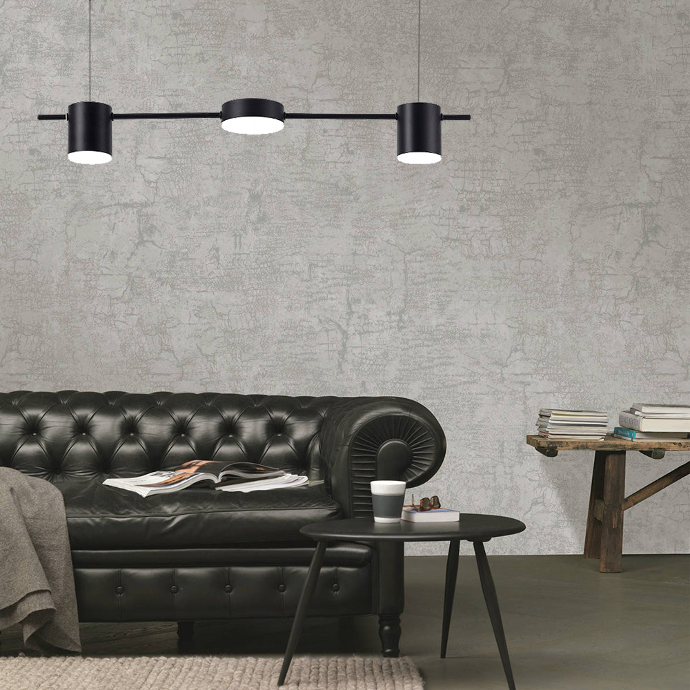 Astra Drum Aluminum Pendant Lamp 3 or 5 Light Black Gold Ceiling Light Warm White