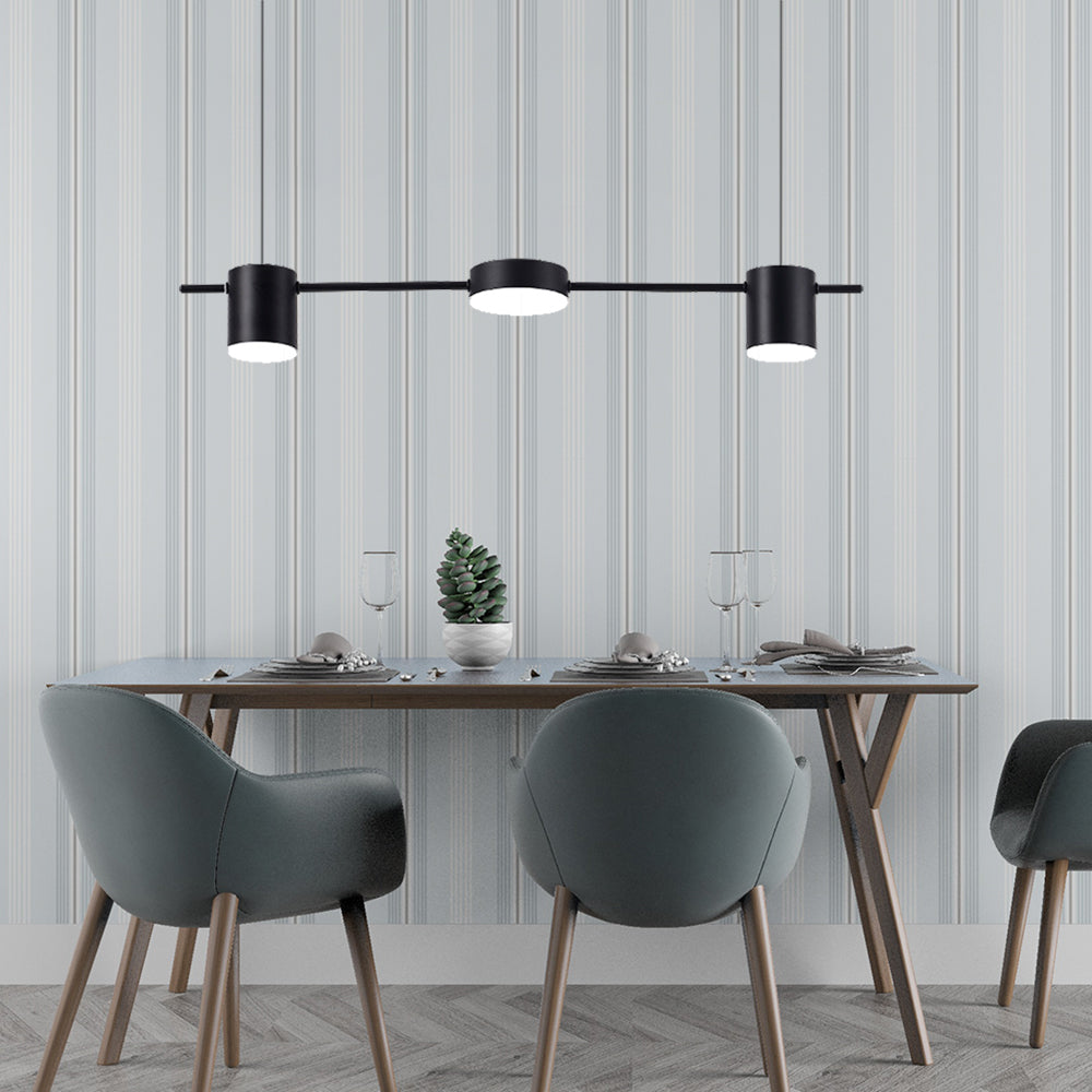 Astra Drum Aluminum Pendant Lamp 3 or 5 Light Black Gold Ceiling Light Warm White