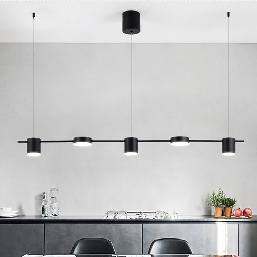 Astra trum-aluminium pendellampa 3 eller 5 ljus svart guld taklampa varmvit