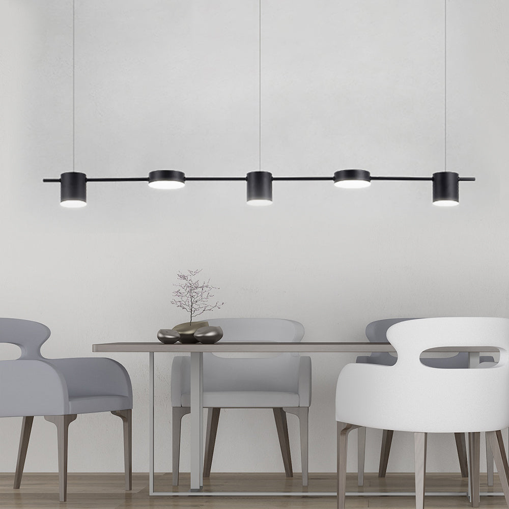 Astra Drum Aluminum Pendant Lamp 3 or 5 Light Black Gold Ceiling Light Warm White