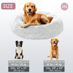 Soft Faux Fur Donut Pet Bed for Small to Large Dogs & Cats - Euroselle