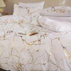 Classic Golden Foil Texture Bedding Set - Euroselle