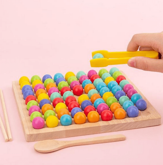 NovaBead Montessori Bead Kit for Kids — 80 Piece Fine Motor Development Set
