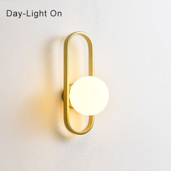 Light Circle - Modern wall lamp with glass ball and circular design