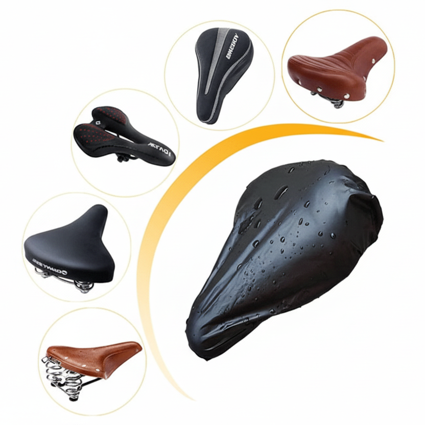 Rain-Resistant Bike Seat & Rear Pack Cover, Lightweight and Durable - Euroselle