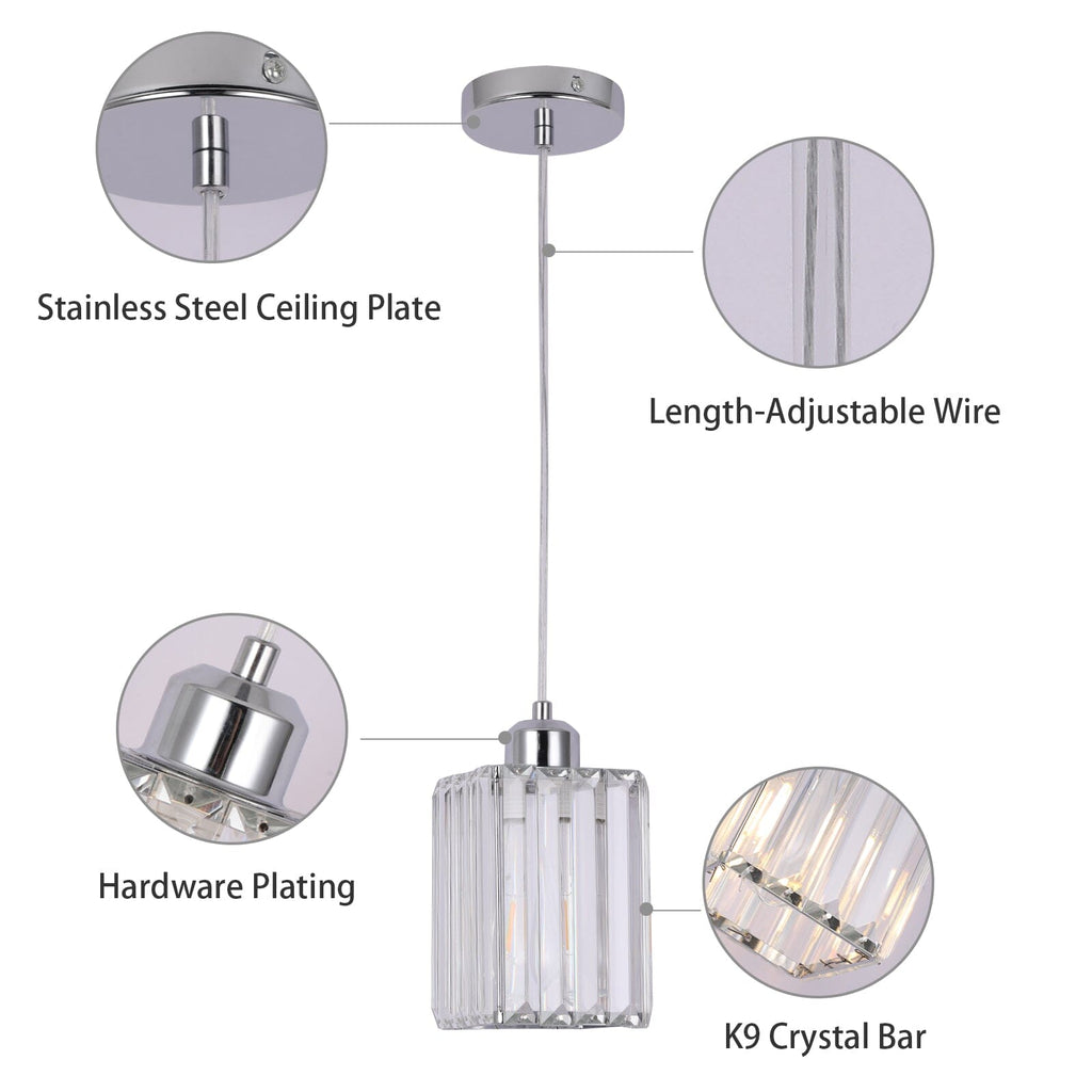 Modern Crystal Glass Pendant Light