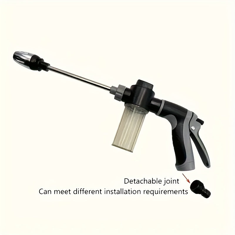 High-Pressure Garden Water Gun with Foam Cannon and Long Handle Sprayer - Euroselle