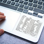 Transparent PVC Keyboard Shortcut Skin Quick Reference Overlay for Excel, Word & Windows - Euroselle