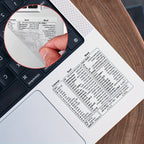 Transparent PVC Keyboard Shortcut Skin Quick Reference Overlay for Excel, Word & Windows - Euroselle