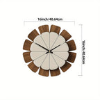 Decorative Silent Wooden Wall Clock - Euroselle