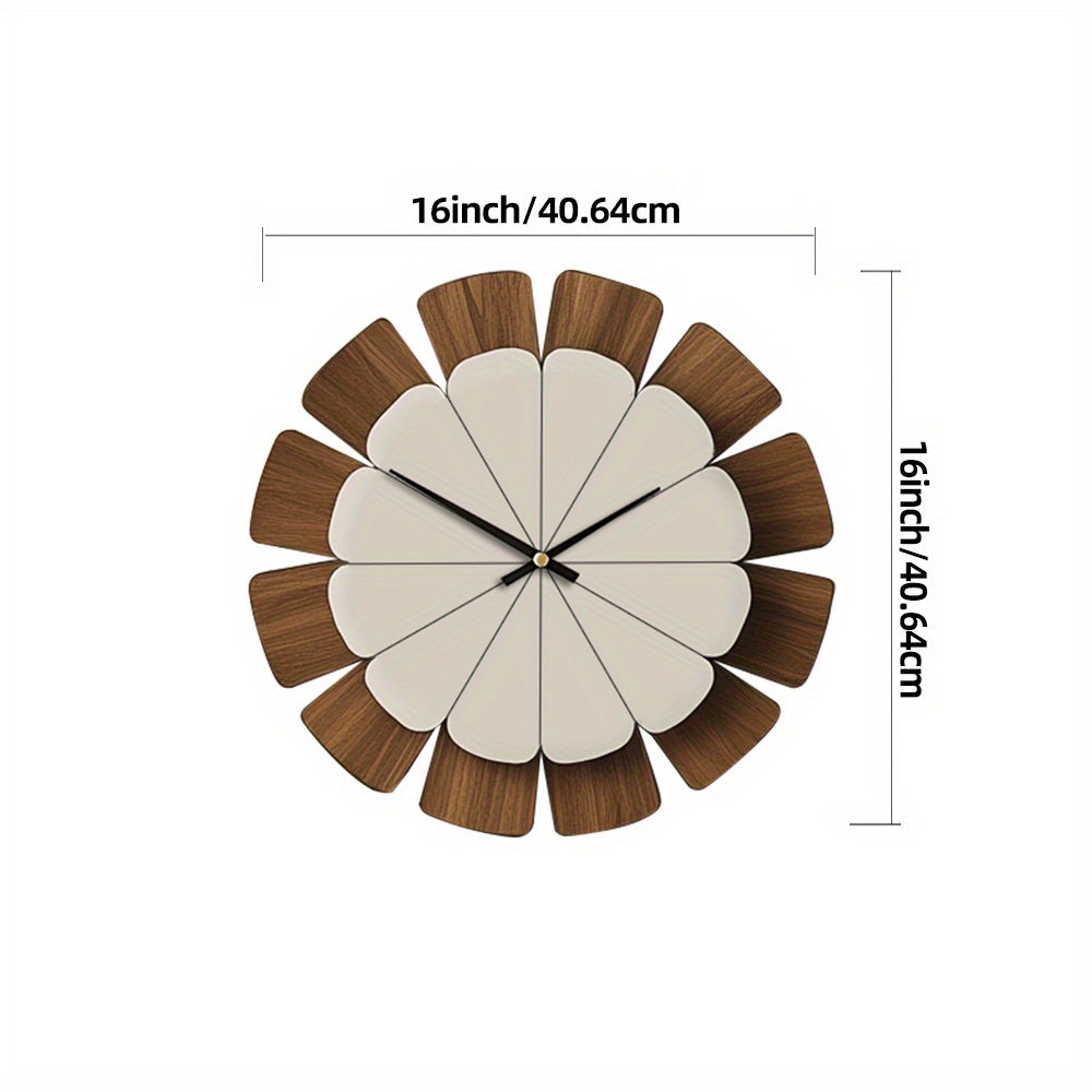 Decorative Silent Wooden Wall Clock - Euroselle