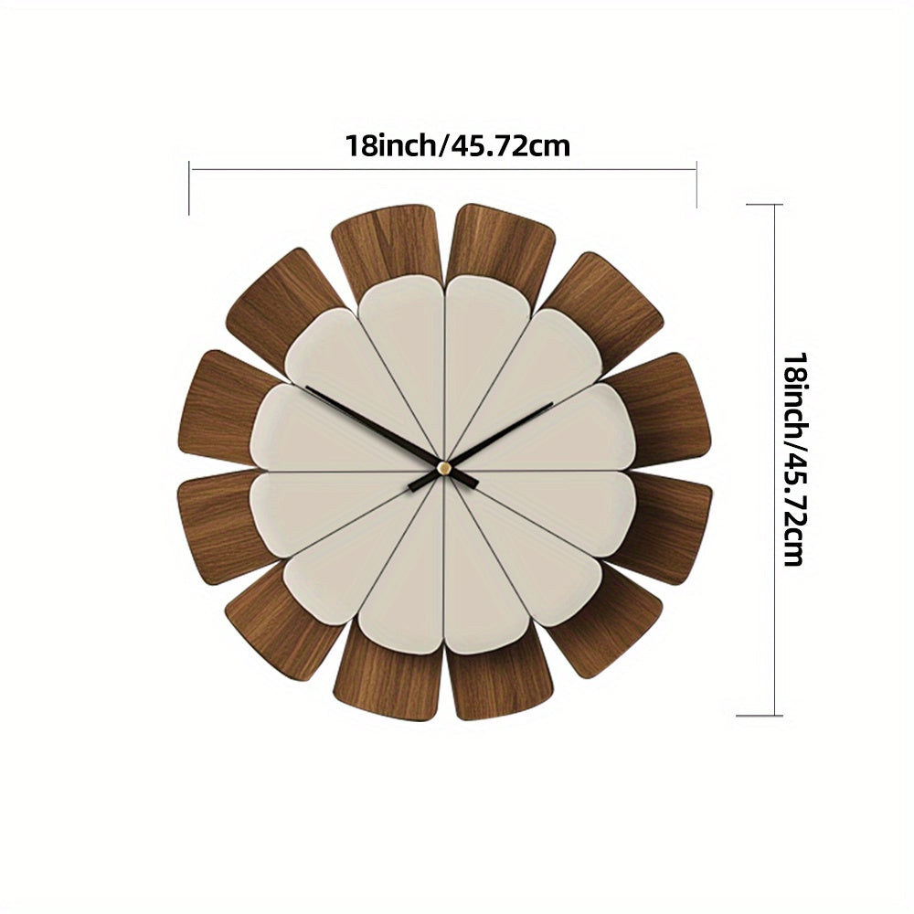 Decorative Silent Wooden Wall Clock - Euroselle