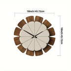 Decorative Silent Wooden Wall Clock - Euroselle