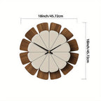 Decorative Silent Wooden Wall Clock - Euroselle