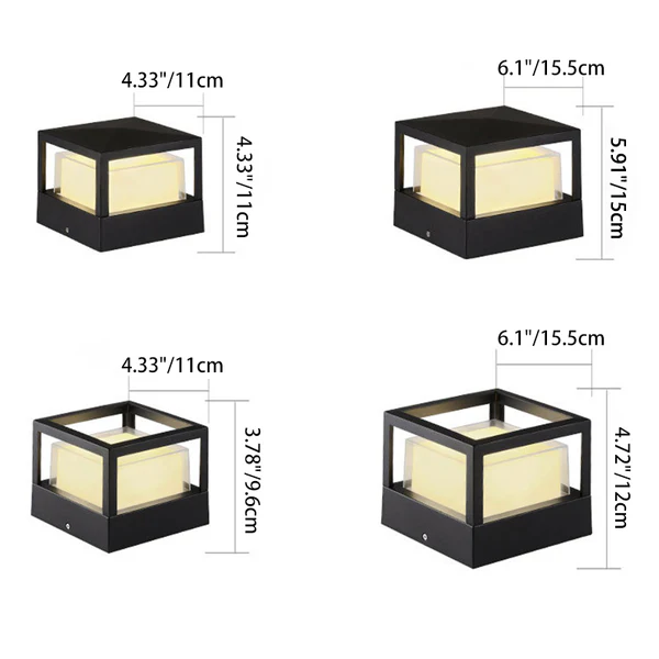Hardwired Waterproof LED Sconce — Black Aluminum, 110-120V