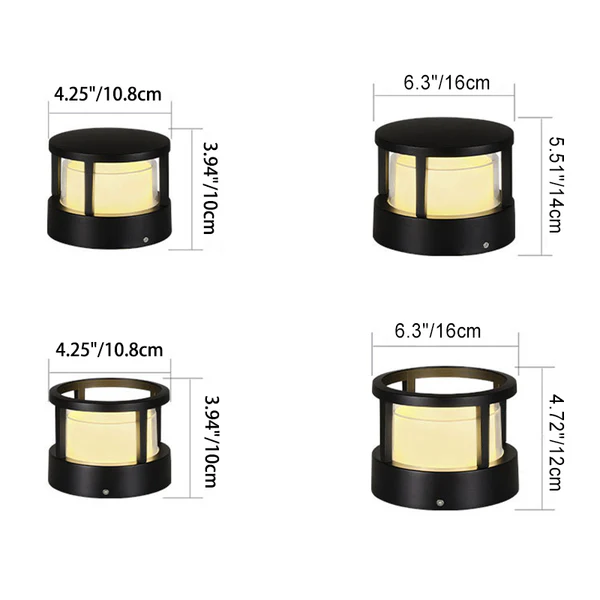 Hardwired Waterproof LED Sconce — Black Aluminum, 110-120V