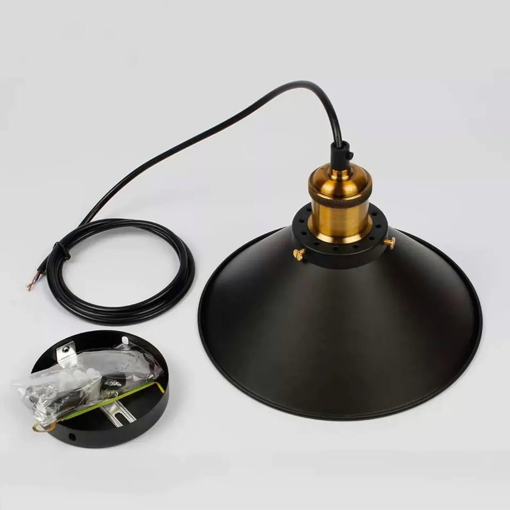 Rivelle Brass Cone Pendant Light
