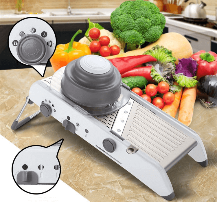 18-in-1 Stainless Steel Mandoline Slicer Adjustable Kitchen Cutter - Euroselle