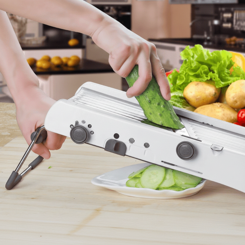 18-in-1 Stainless Steel Mandoline Slicer Adjustable Kitchen Cutter - Euroselle