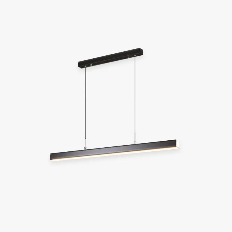 Novare | Modern Linear Metal LED Pendant Light in Black and Brown