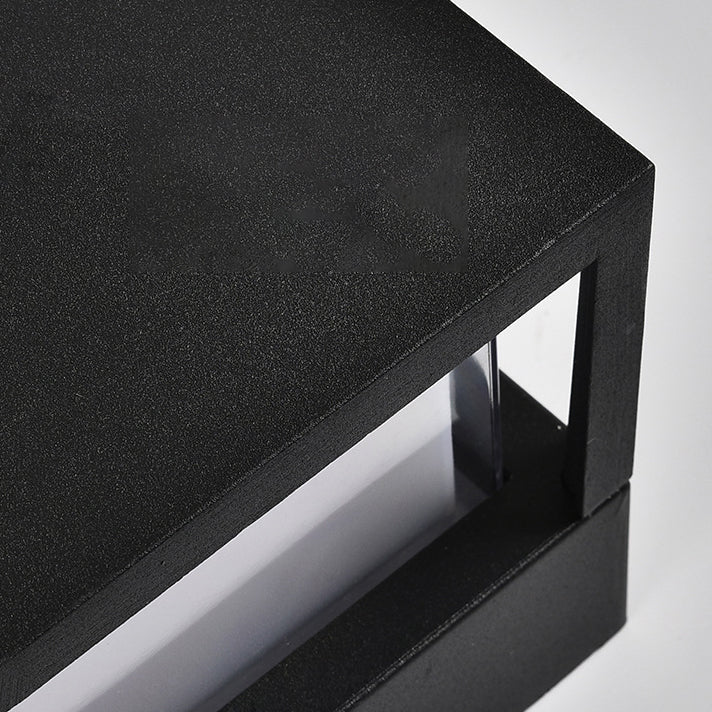 Hardwired Waterproof LED Sconce — Black Aluminum, 110-120V