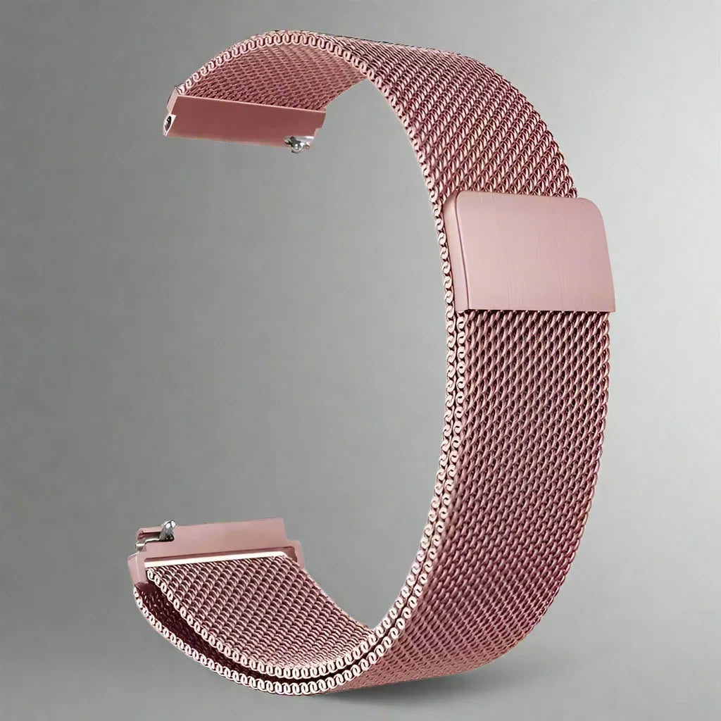 Garmin Venu-armbånd i rustfritt stål med mesh — hurtigutløsende metallreim