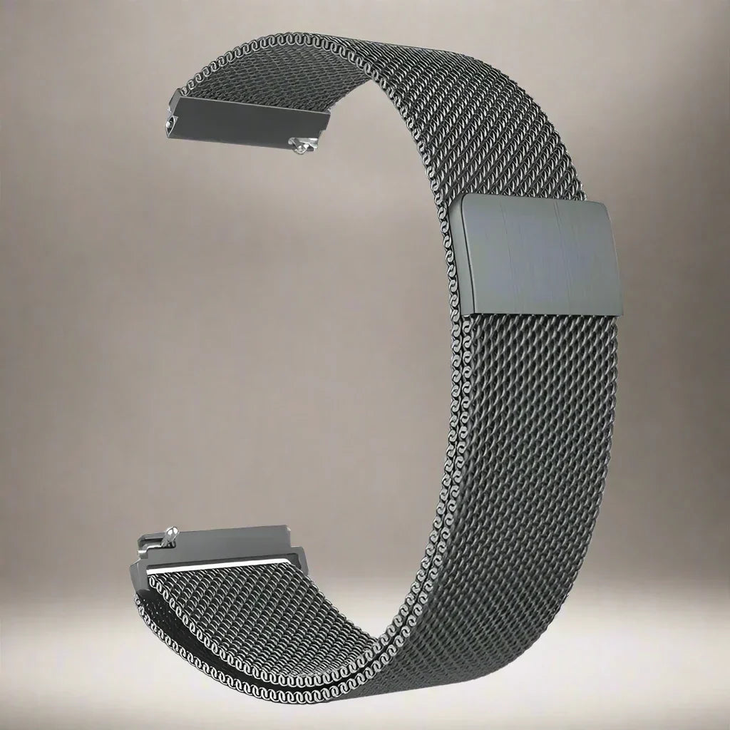 Garmin Venu-armbånd i rustfritt stål med mesh — hurtigutløsende metallreim