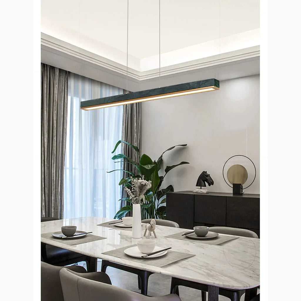 Liora Modern Pendant Light With Marble Accents For Dining