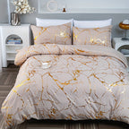 Classic Golden Foil Texture Bedding Set - Euroselle