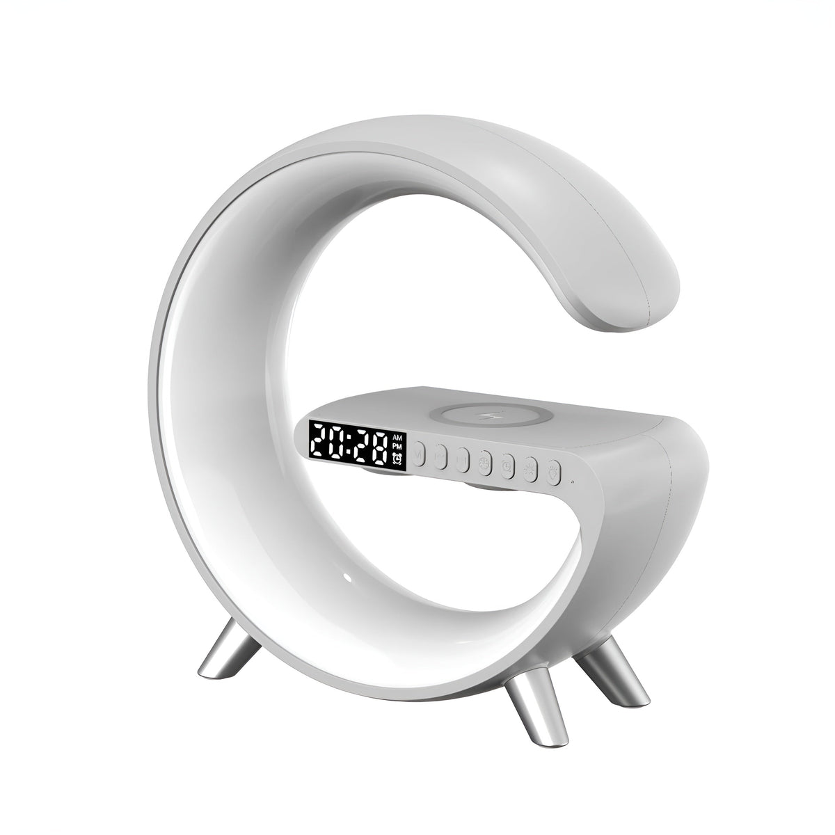 Budík s funkcí simulace východu slunce — RGB světlo, Bluetooth reproduktor, bezdrátové nabíjení