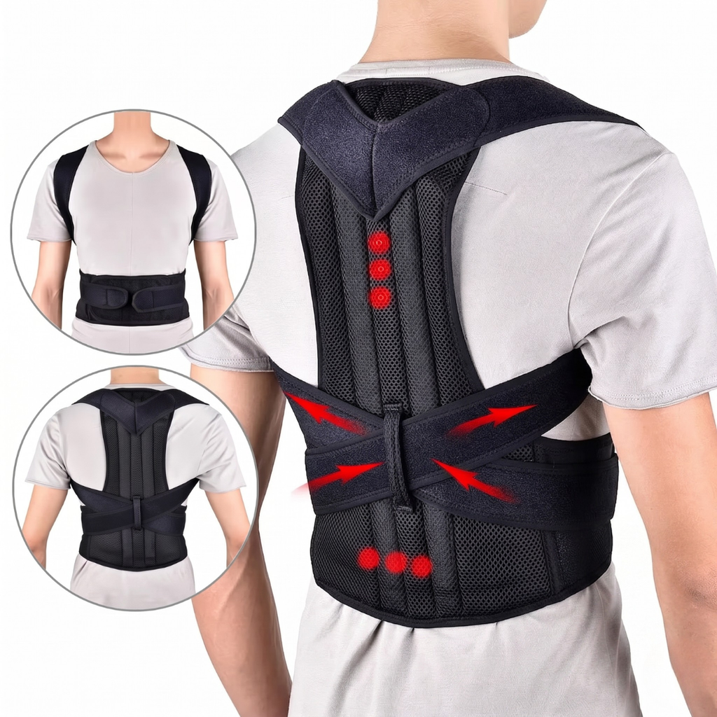 Ceinture dorsale réglable pour homme et femme — soutien de la posture et du bas du dos