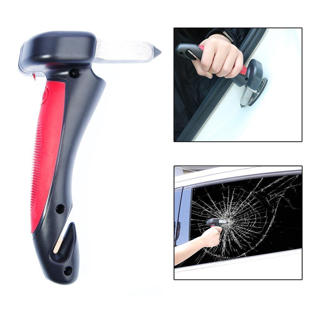 Strumento di sicurezza per veicoli — rompivetro, tagliacinture, luce LED