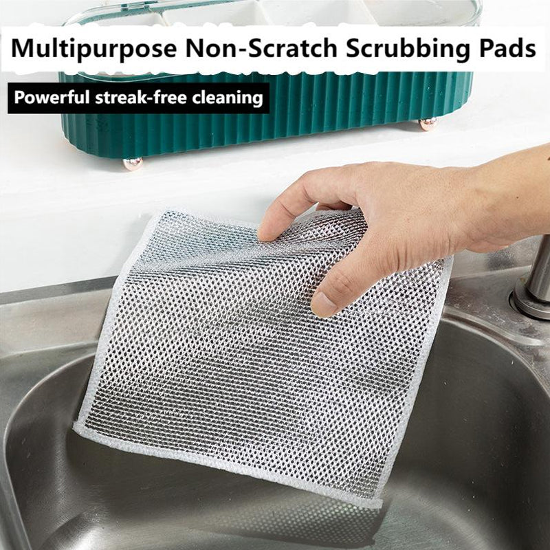 Sada nylonových síťovaných utěrek na nádobí - opakovaně použitelné drátěnky neškrábající povrch