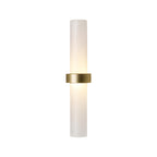 GlowLight - Modern Wall Lamp Made of Frosted Glass Tube in Warm White for the Living Room