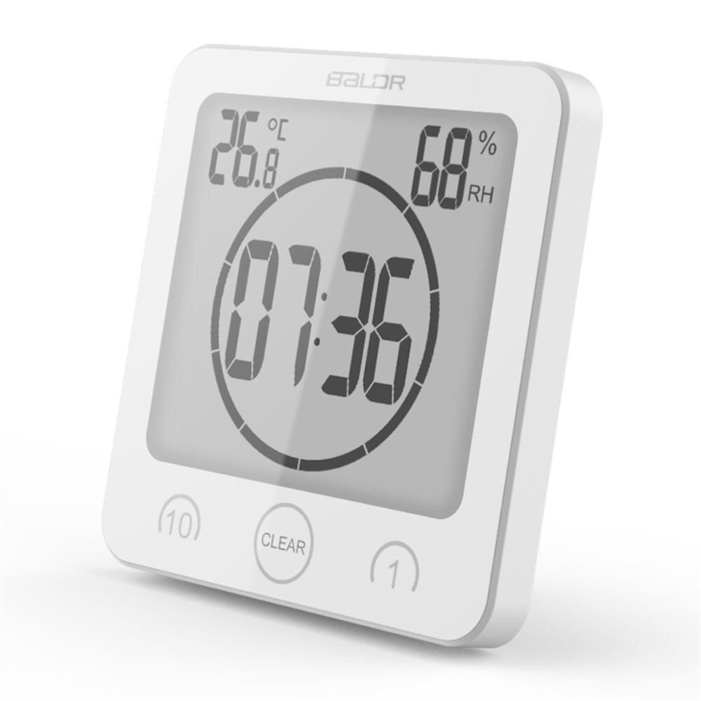 Reloj de ducha impermeable — temporizador de baño con pantalla grande