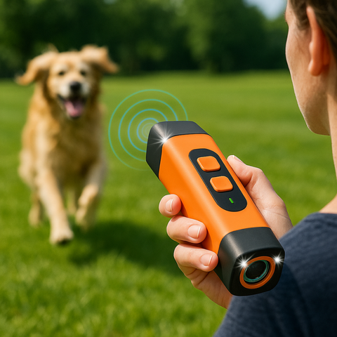 Dispozitiv ultrasonic de dresaj pentru câini — 3 moduri pentru lătrat și comportament