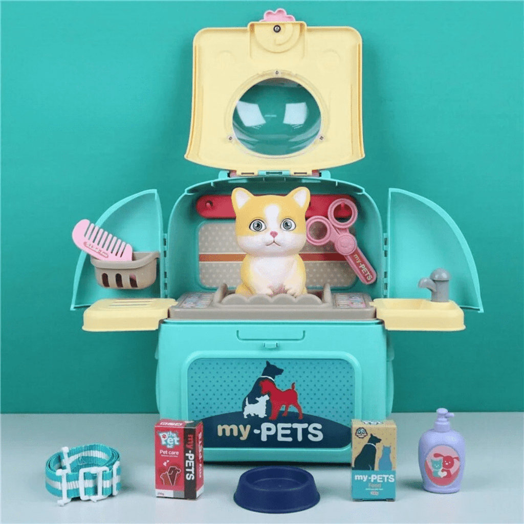 Conjunto portátil de brincadeira de veterinário PawFriend para crianças