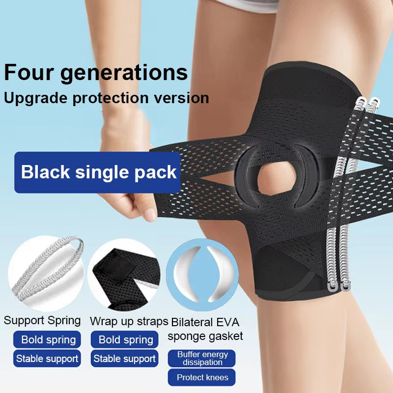 Verstellbare Knie-Kompressionsbandage — Stützsystem mit Klettverschluss