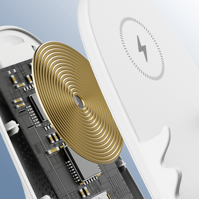 15W nabíjecí stojánek na telefon Qi - zesilovač zvuku, iPhone/Android