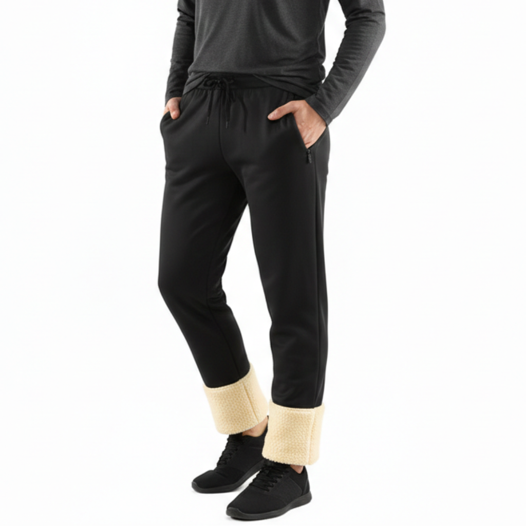 Jogging thermique doublé de polaire pour homme — poches zippées