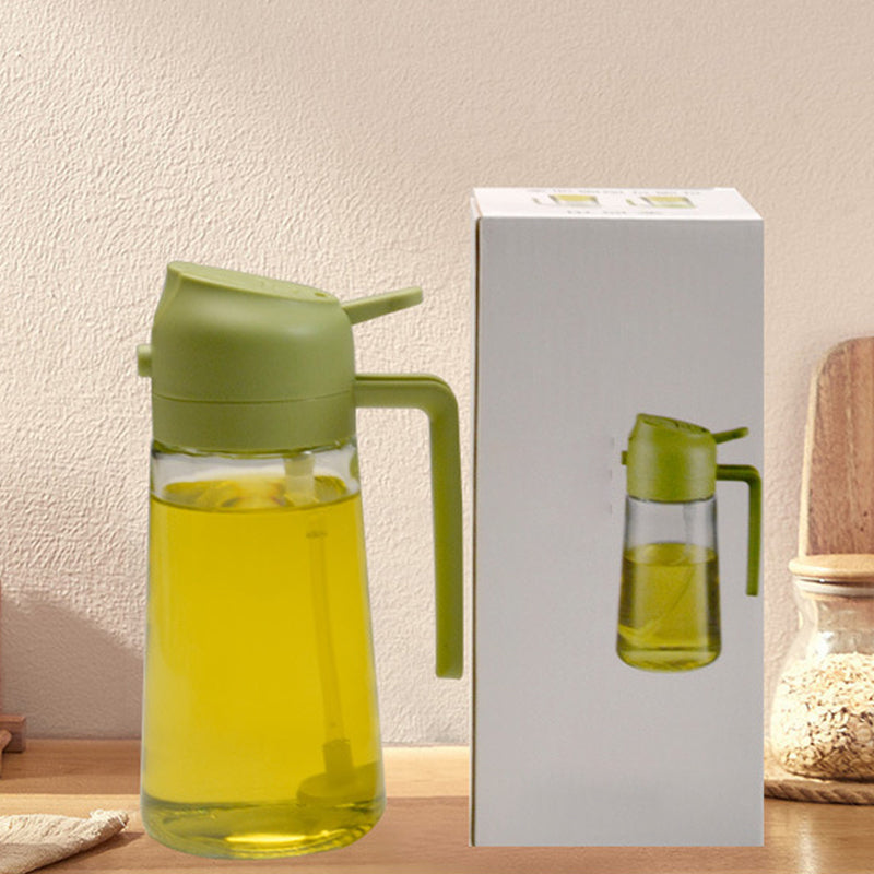 Skleněný rozprašovač oleje a nalévací láhev 16 oz — dvojí funkce, široké hrdlo