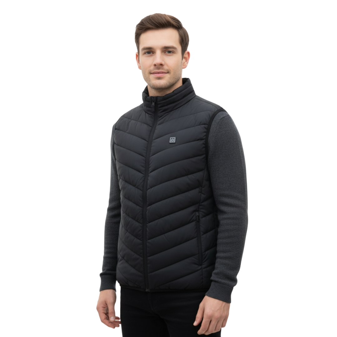 Men's USB Heated Vest — 11 Warming Zones, Lightweight Insulated